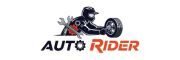 Logo design for Auto Rider featuring a sleek, modern style with automotive elements and bold typography