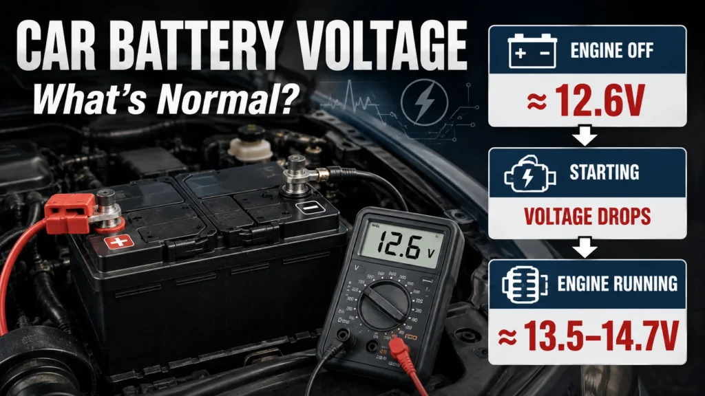 Car Battery Voltage Normal Readings, Chart & Test
