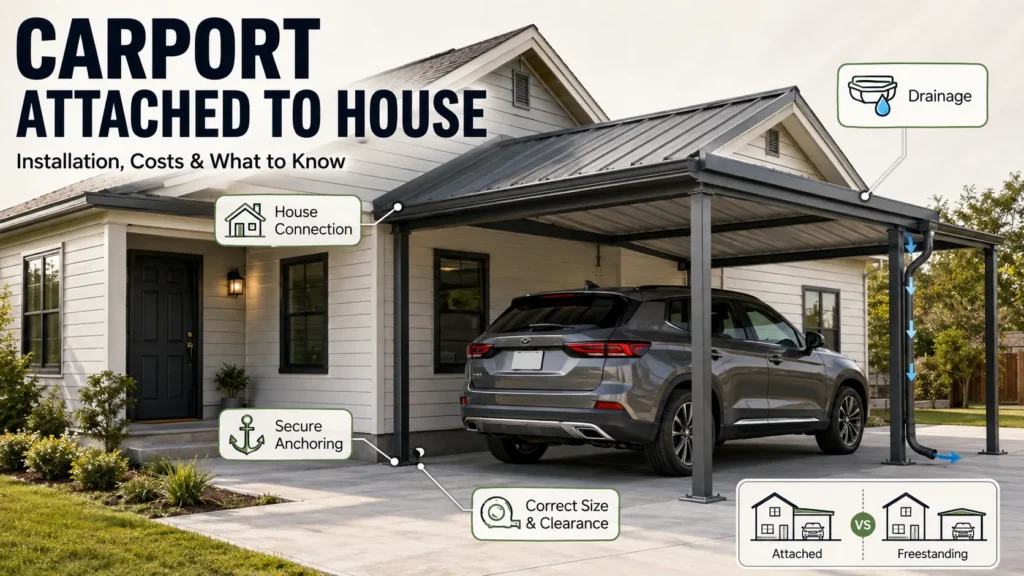 Carport Attached to House Installation Guide & Costs