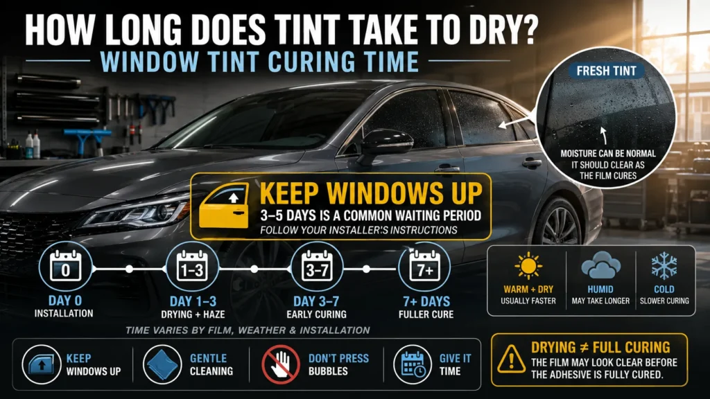 How Long Does Tint Take to Dry Window Tint Curing Time Explained